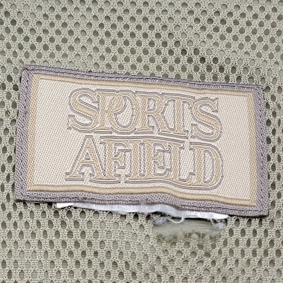 Sports Afield Men's Green Long Sleeve Button Down Vented Fishing Shirt Sz Large - Picture 6 of 6